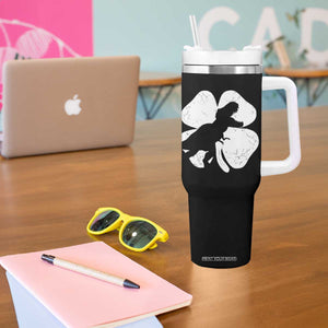 Dinosaur St Patricks Day Shamrock Tumbler With Handle Silhouette Boys Toddler Kids TS10 Print Your Wear