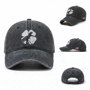Dinosaur St Patricks Day Shamrock Washed Cotton Baseball Cap Silhouette Boys Toddler Kids TS10 Washed Cap Universal Fit Dark Gray Print Your Wear