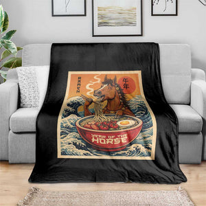 Zodiac Lunar New Year Of The Horse 2026 Throw Blanket Ramen Lovers TS10 Print Your Wear