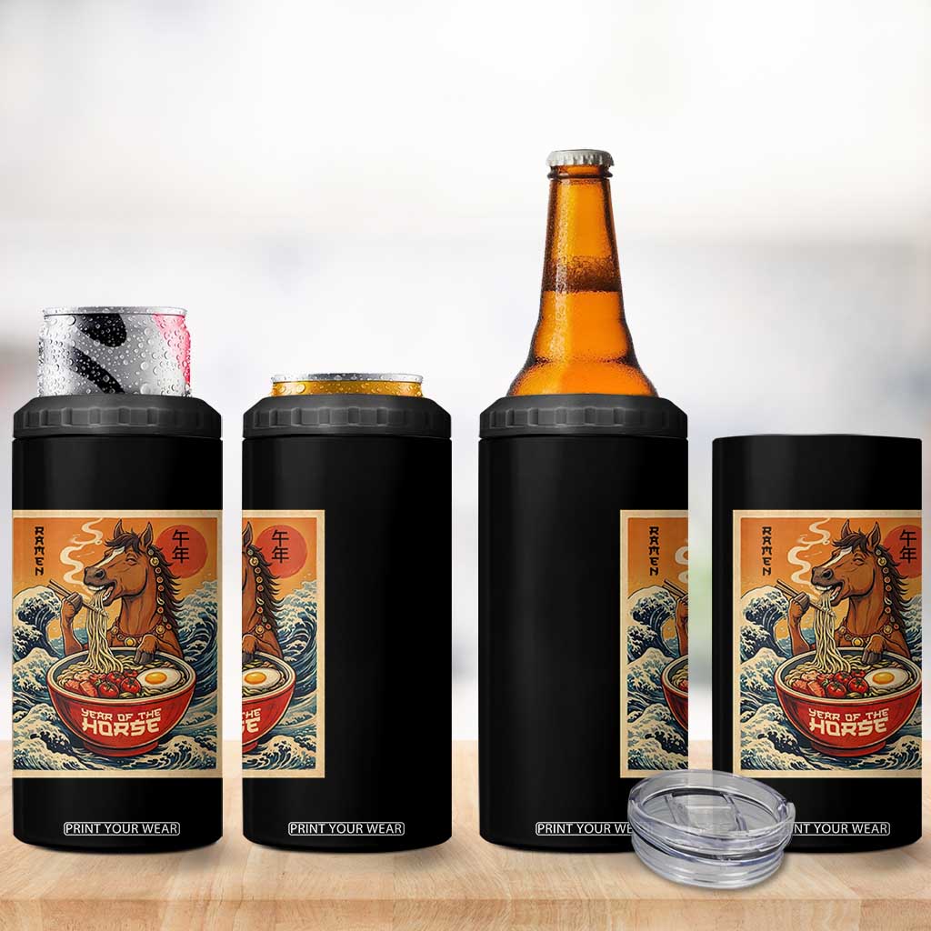 Zodiac Lunar New Year Of The Horse 2026 4 in 1 Can Cooler Tumbler Ramen Lovers TS10 Print Your Wear