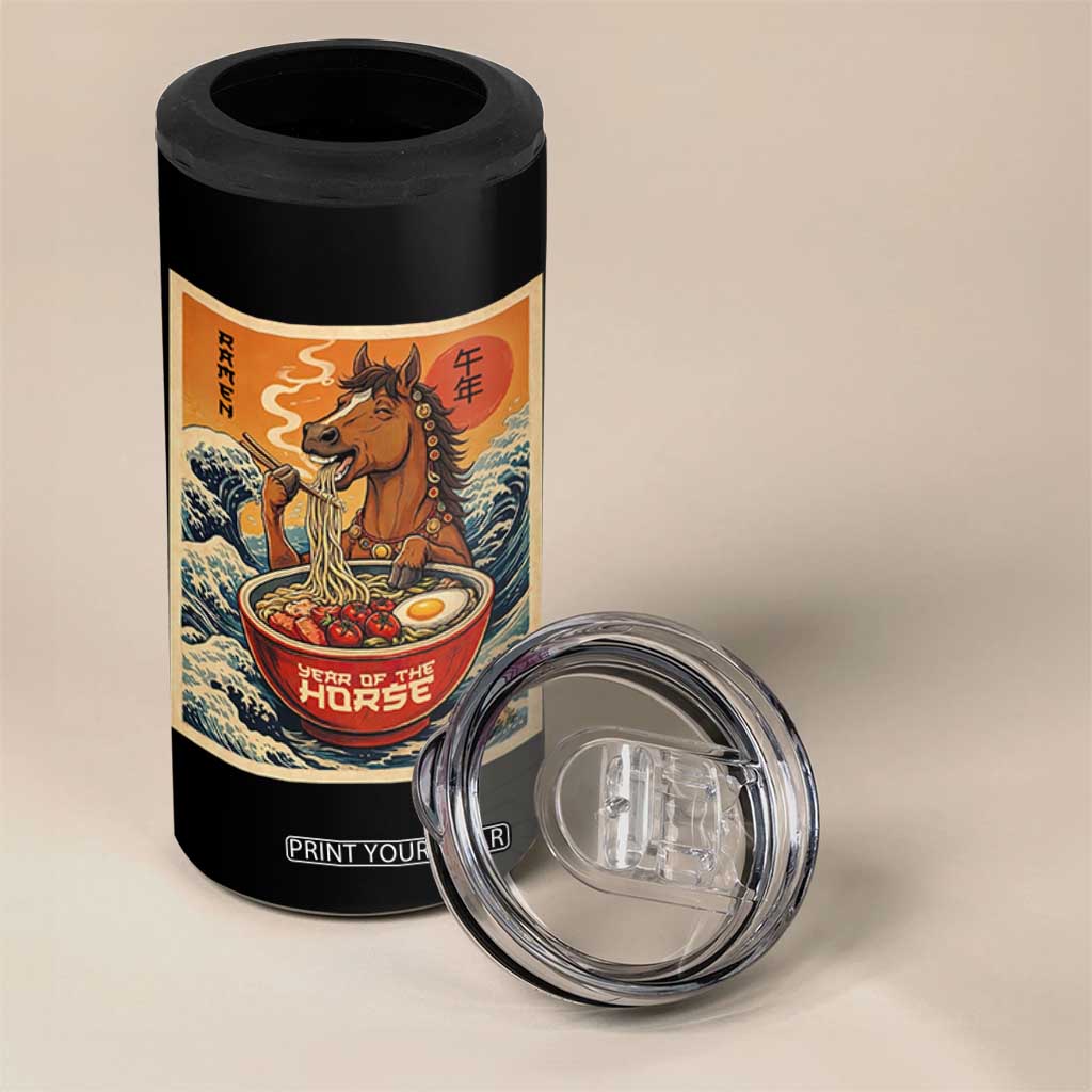 Zodiac Lunar New Year Of The Horse 2026 4 in 1 Can Cooler Tumbler Ramen Lovers TS10 Print Your Wear