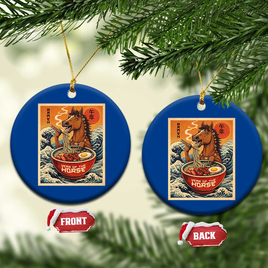 Zodiac Lunar New Year Of The Horse 2026 Ceramic Ornament Ramen Lovers TS10 1pc Blue Print Your Wear