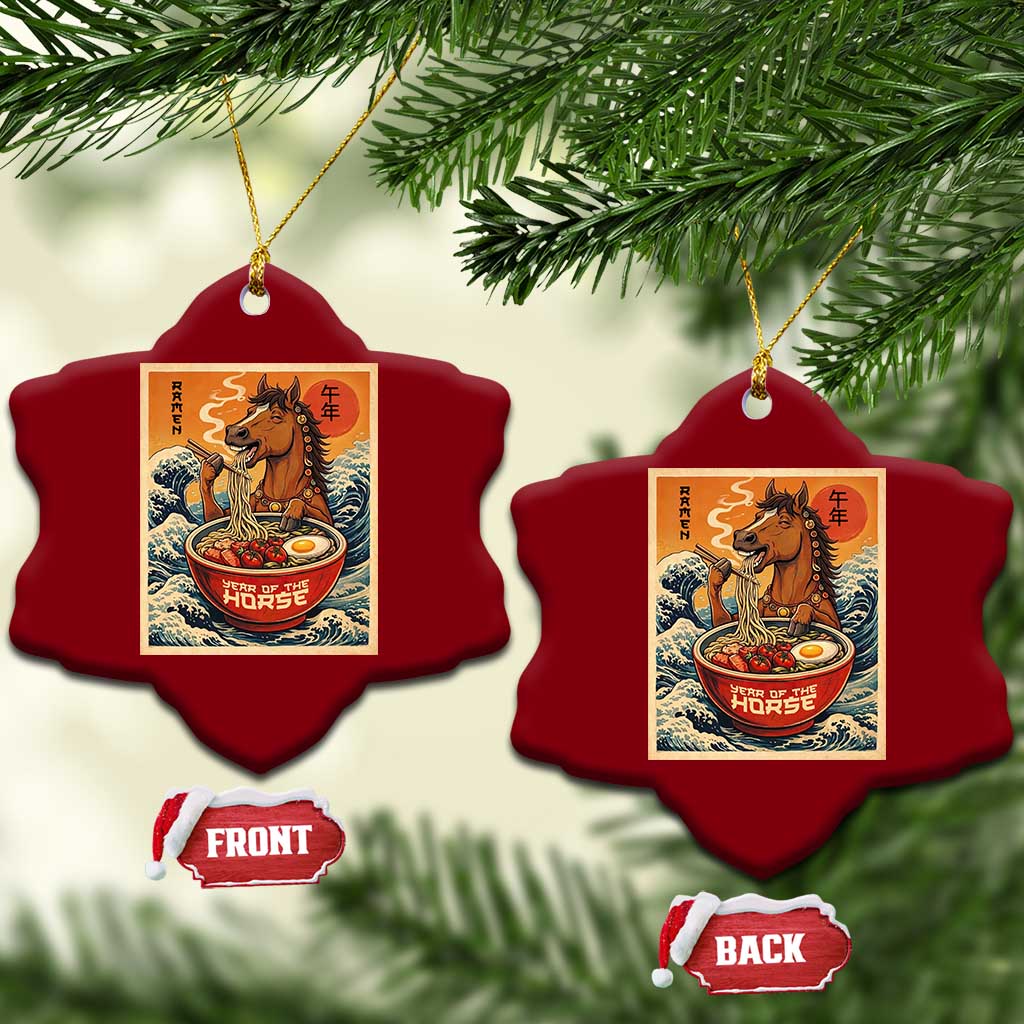 Zodiac Lunar New Year Of The Horse 2026 Ceramic Ornament Ramen Lovers TS10 Print Your Wear