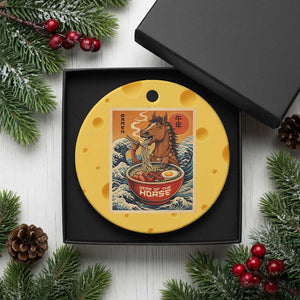 Zodiac Lunar New Year Of The Horse 2026 Ceramic Ornament Ramen Lovers TS10 1pc Yellow Cheese Print Your Wear