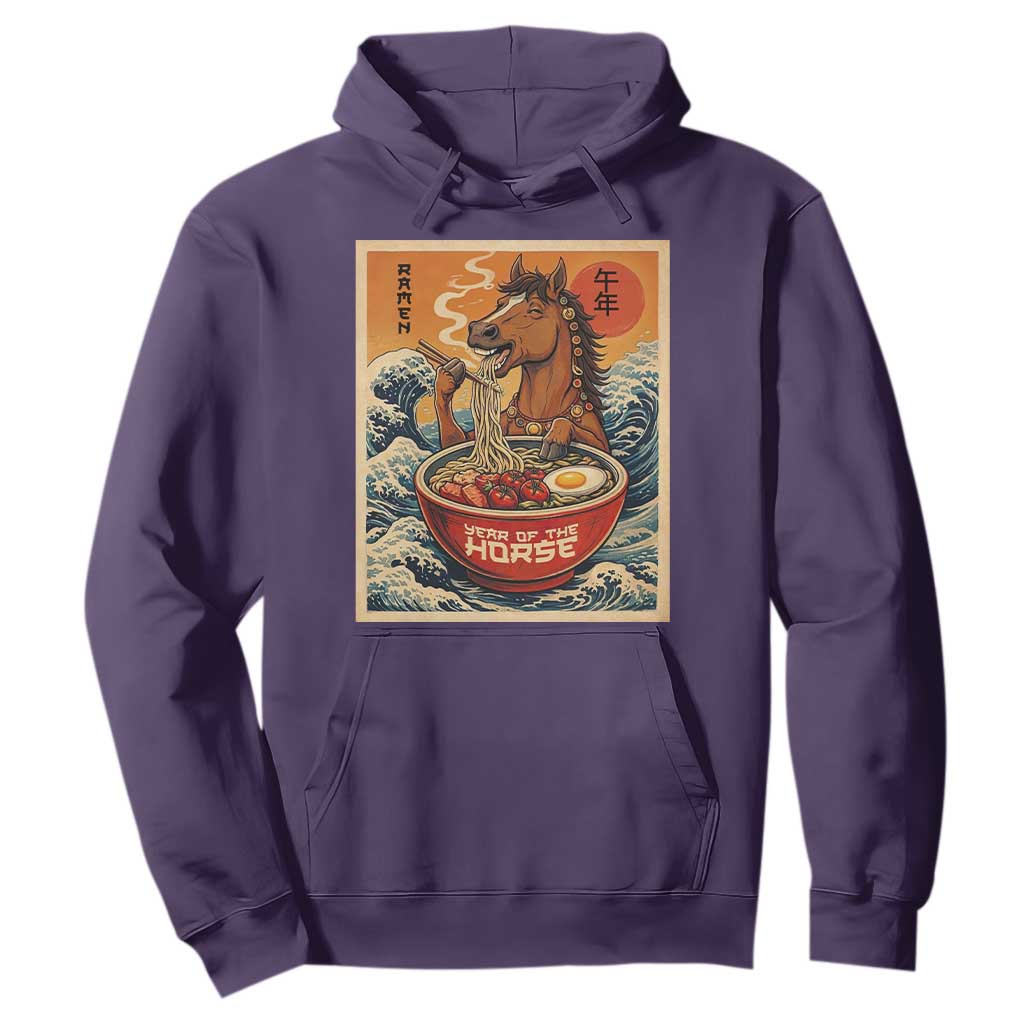 Zodiac Lunar New Year Of The Horse 2026 Hoodie Ramen Lovers TS10 Purple Print Your Wear