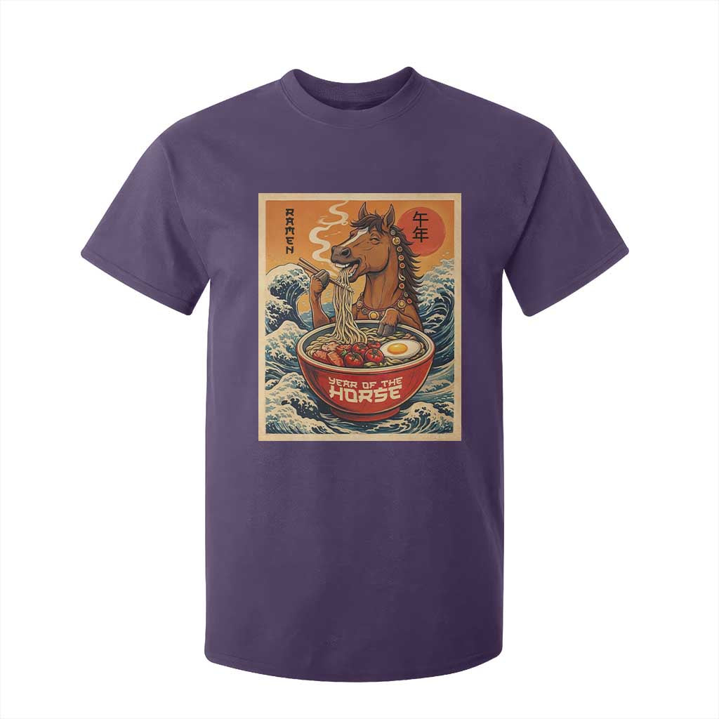 Zodiac Lunar New Year Of The Horse 2026 T Shirt For Kid Ramen Lovers TS10 Purple Print Your Wear