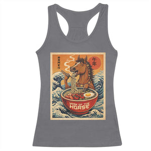 Zodiac Lunar New Year Of The Horse 2026 Racerback Tank Top Ramen Lovers TS10 Charcoal Print Your Wear