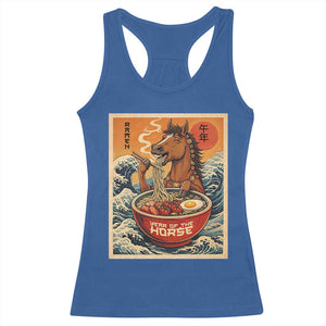 Zodiac Lunar New Year Of The Horse 2026 Racerback Tank Top Ramen Lovers TS10 Royal Blue Print Your Wear