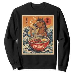 Zodiac Lunar New Year Of The Horse 2026 Sweatshirt Ramen Lovers TS10 Black Print Your Wear