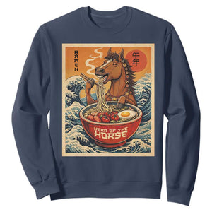 Zodiac Lunar New Year Of The Horse 2026 Sweatshirt Ramen Lovers TS10 Navy Print Your Wear