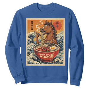 Zodiac Lunar New Year Of The Horse 2026 Sweatshirt Ramen Lovers TS10 Royal Blue Print Your Wear