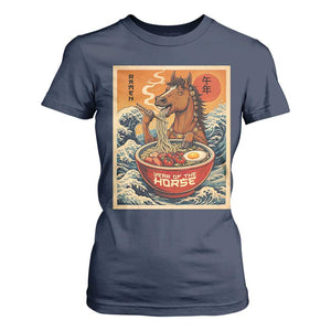 Zodiac Lunar New Year Of The Horse 2026 T Shirt For Women Ramen Lovers TS10 Navy Print Your Wear