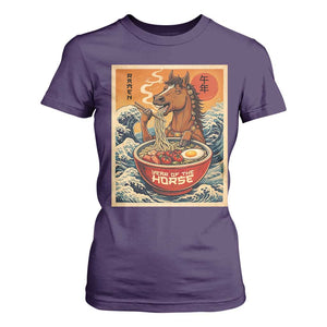 Zodiac Lunar New Year Of The Horse 2026 T Shirt For Women Ramen Lovers TS10 Purple Print Your Wear