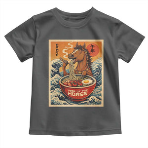 Zodiac Lunar New Year Of The Horse 2026 Toddler T Shirt Ramen Lovers TS10 Dark Heather Print Your Wear