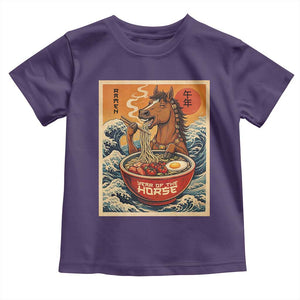 Zodiac Lunar New Year Of The Horse 2026 Toddler T Shirt Ramen Lovers TS10 Purple Print Your Wear