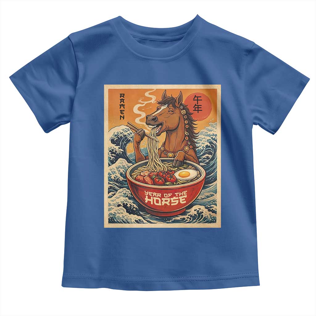 Zodiac Lunar New Year Of The Horse 2026 Toddler T Shirt Ramen Lovers TS10 Royal Blue Print Your Wear