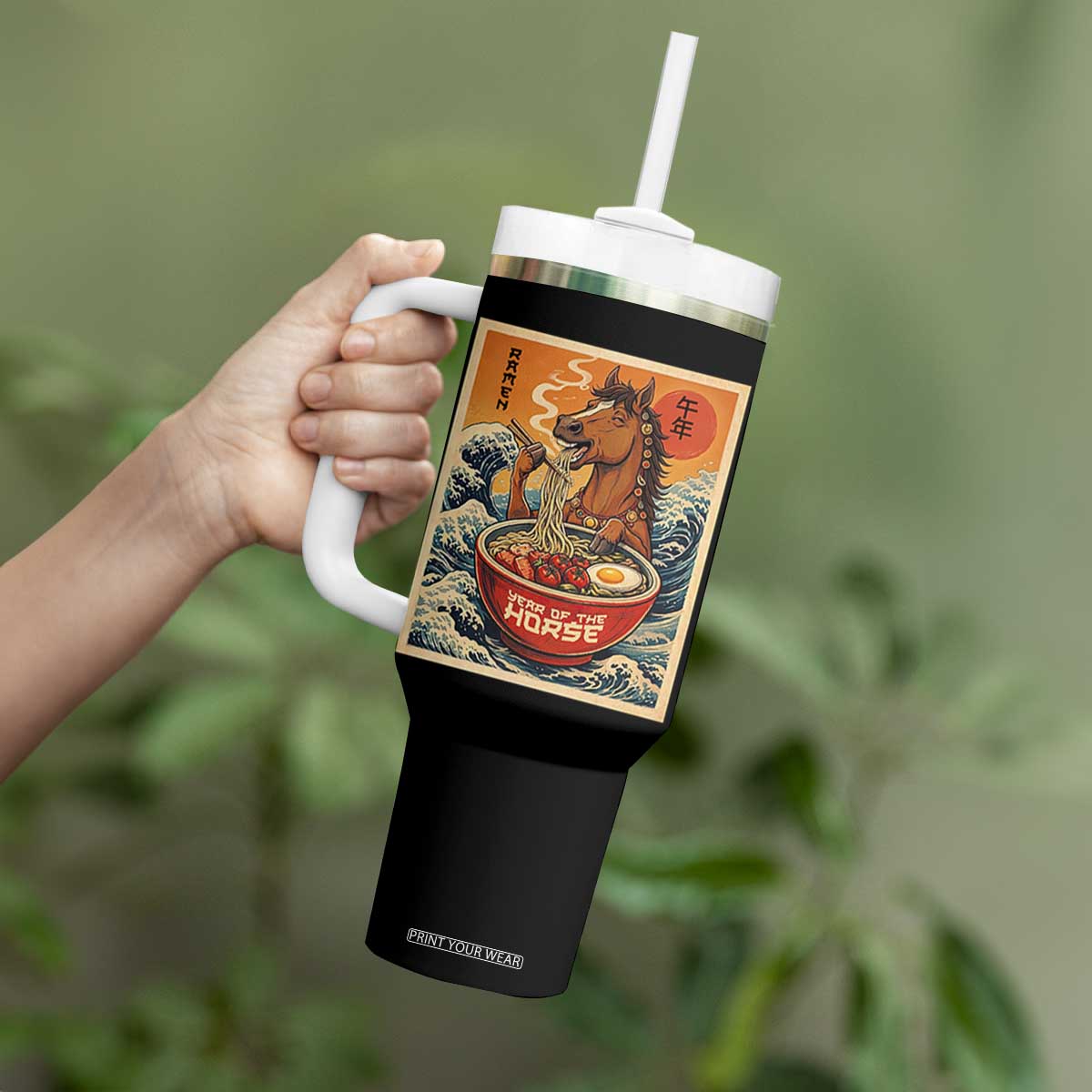 Zodiac Lunar New Year Of The Horse 2026 Tumbler With Handle Ramen Lovers TS10 Print Your Wear