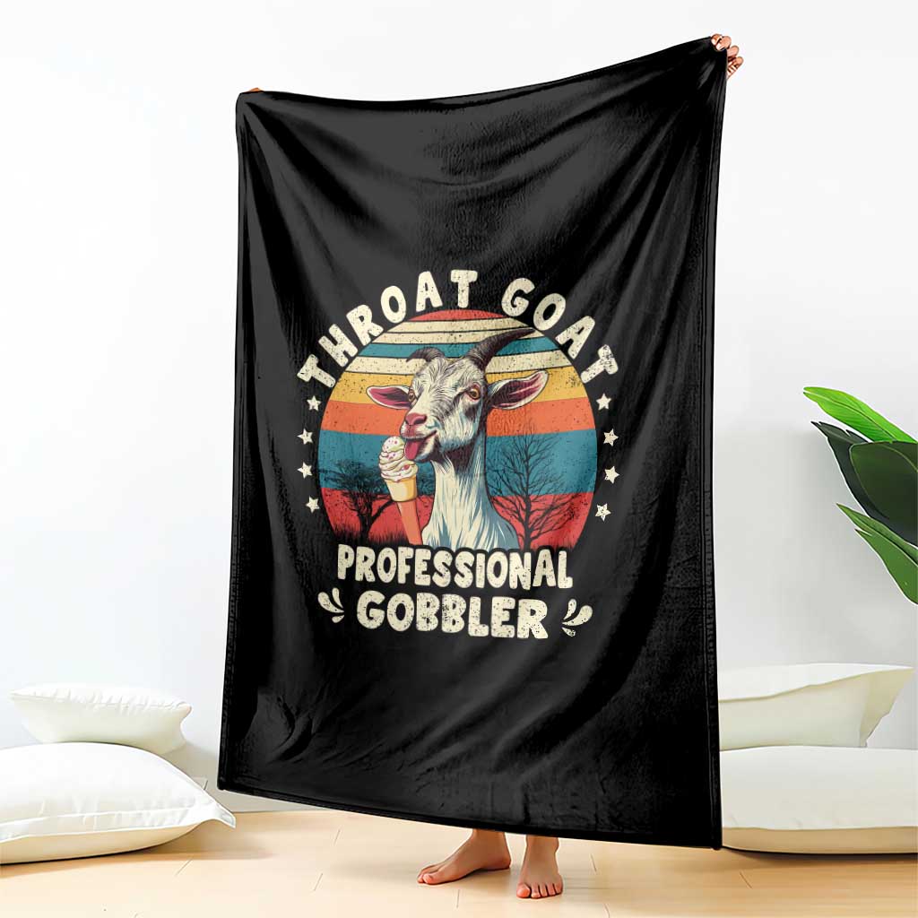 Throat Goat Throw Blanket Funny Dirty Humor Embarrassment Vintage TS10 Print Your Wear
