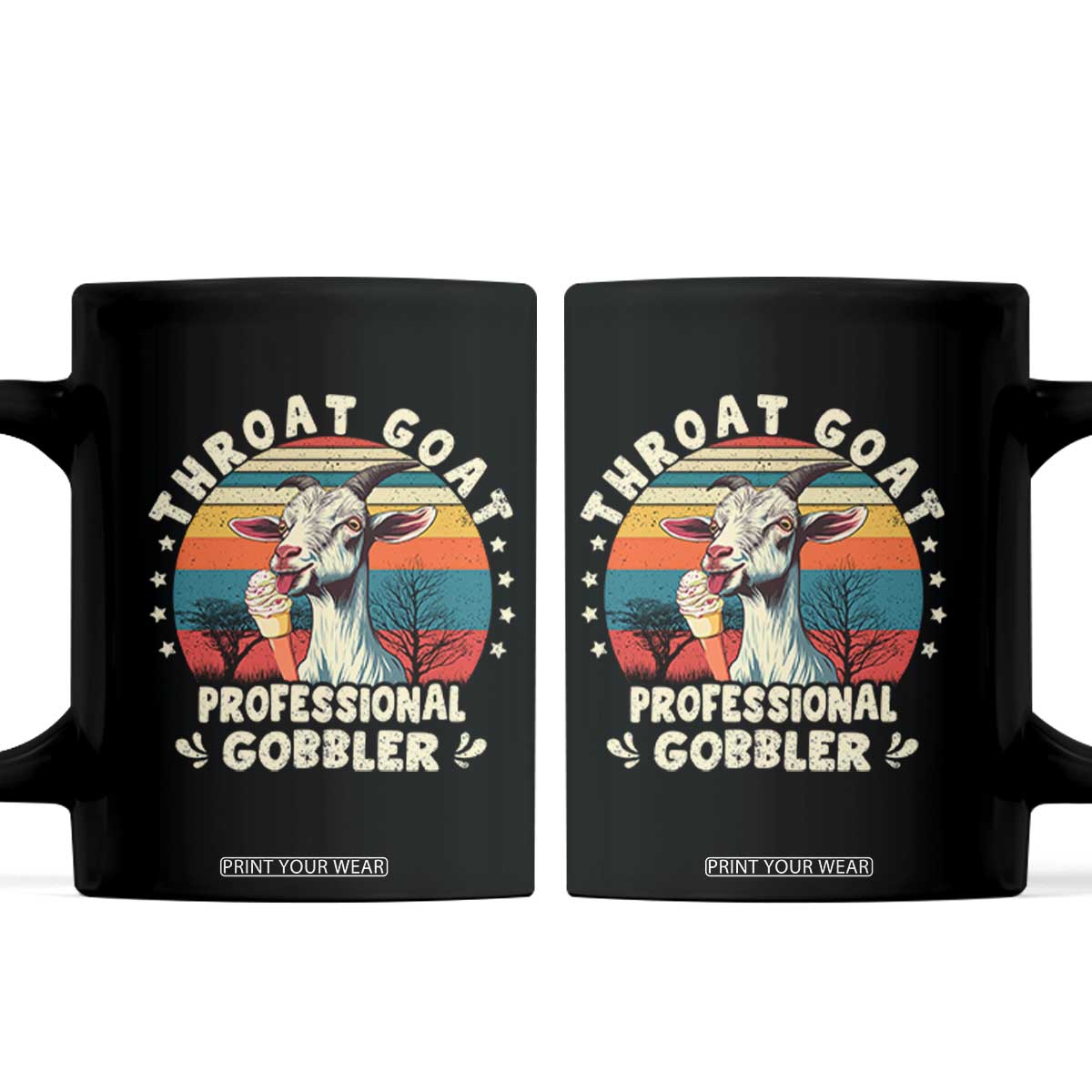 Throat Goat Coffee Mug Funny Dirty Humor Embarrassment Vintage TS10 Black Print Your Wear