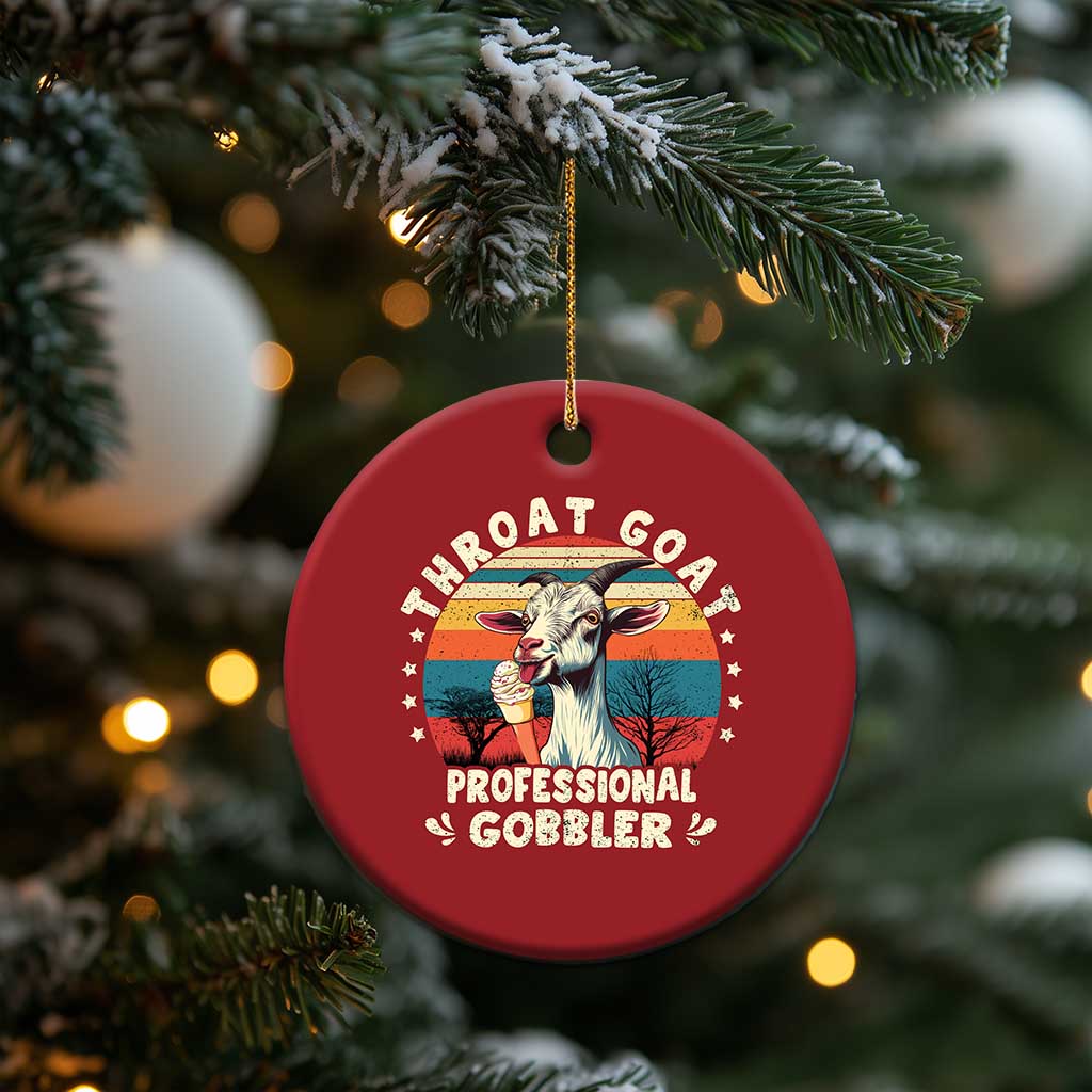 Throat Goat Christmas Ornament Funny Dirty Humor Embarrassment Vintage TS10 Print Your Wear