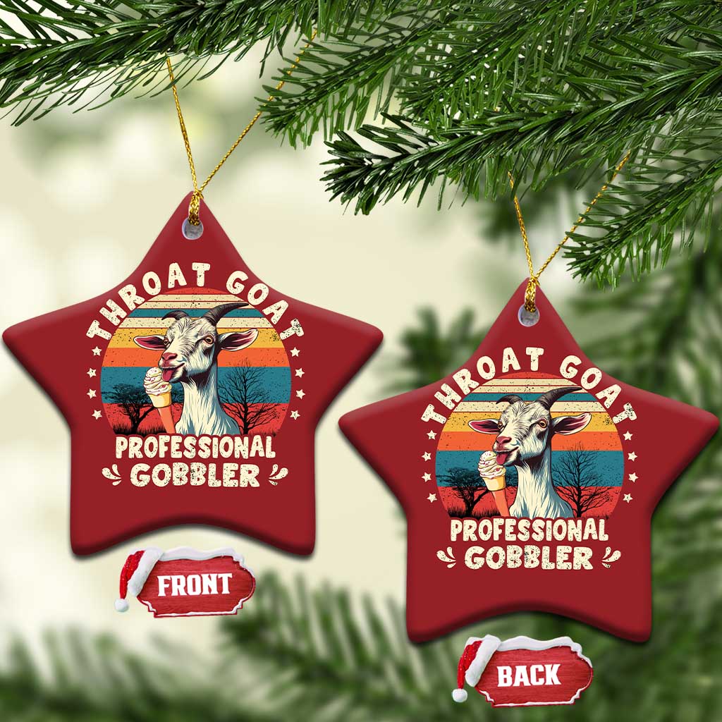 Throat Goat Christmas Ornament Funny Dirty Humor Embarrassment Vintage TS10 Star Red Print Your Wear