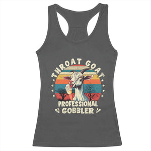 Throat Goat Racerback Tank Top Funny Dirty Humor Embarrassment Vintage TS10 Dark Heather Print Your Wear