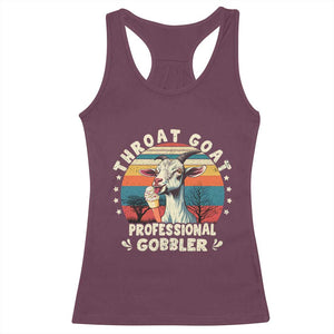 Throat Goat Racerback Tank Top Funny Dirty Humor Embarrassment Vintage TS10 Maroon Print Your Wear