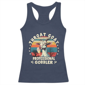 Throat Goat Racerback Tank Top Funny Dirty Humor Embarrassment Vintage TS10 Navy Print Your Wear