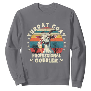 Throat Goat Sweatshirt Funny Dirty Humor Embarrassment Vintage TS10 Charcoal Print Your Wear