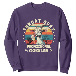 Throat Goat Sweatshirt Funny Dirty Humor Embarrassment Vintage TS10 Purple Print Your Wear