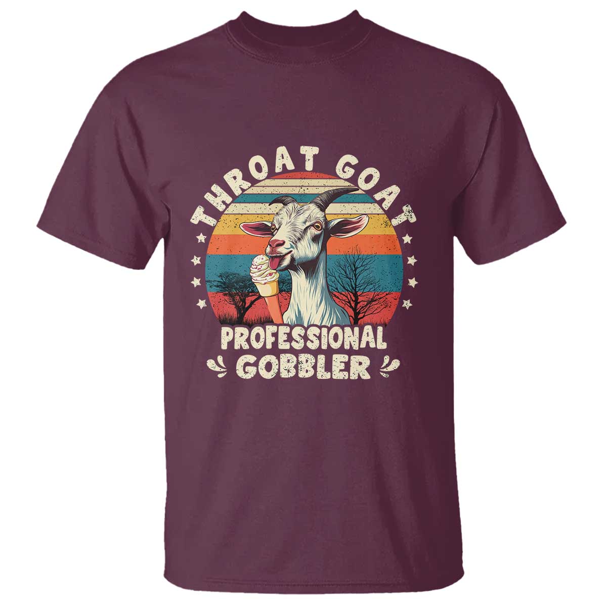Throat Goat T Shirt Funny Dirty Humor Embarrassment Vintage TS10 Maroon Print Your Wear