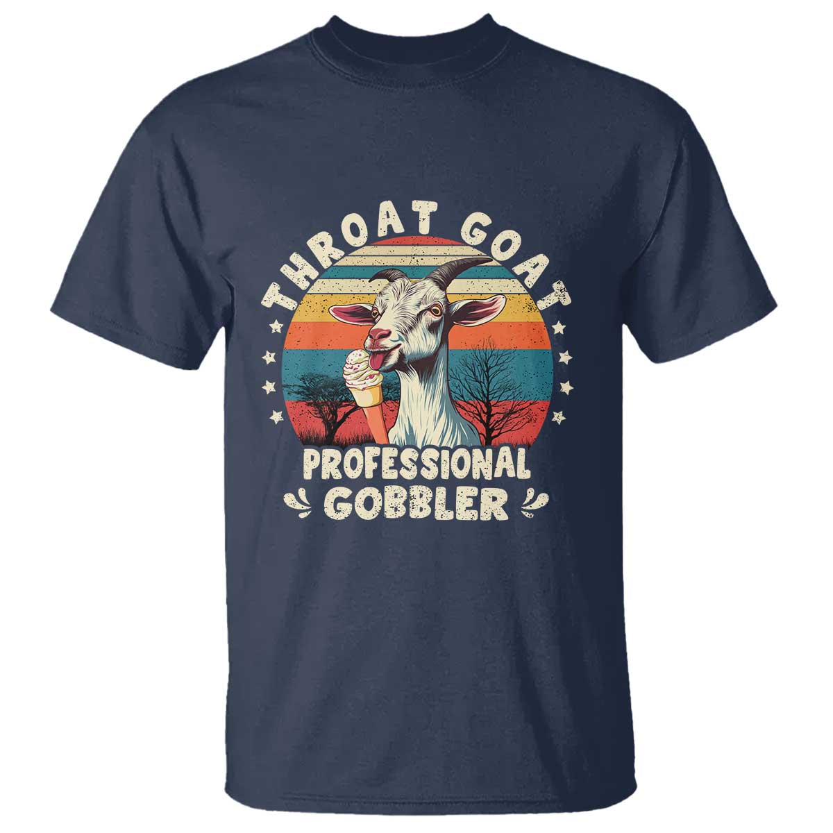 Throat Goat T Shirt Funny Dirty Humor Embarrassment Vintage TS10 Navy Print Your Wear