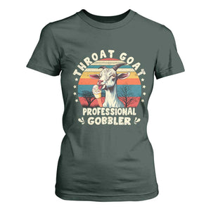 Throat Goat T Shirt For Women Funny Dirty Humor Embarrassment Vintage TS10 Dark Forest Green Print Your Wear