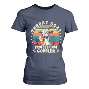 Throat Goat T Shirt For Women Funny Dirty Humor Embarrassment Vintage TS10 Navy Print Your Wear