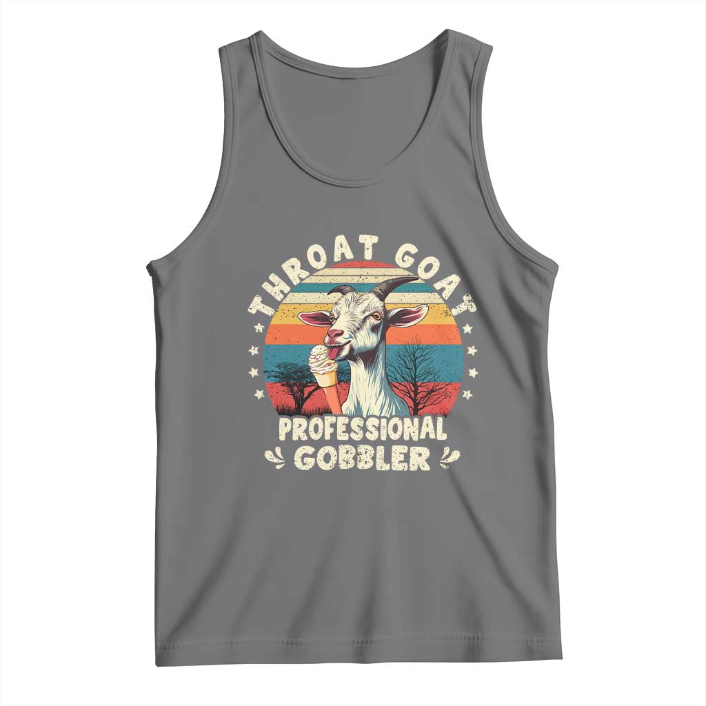 Throat Goat Tank Top Funny Dirty Humor Embarrassment Vintage TS10 Black Heather Print Your Wear