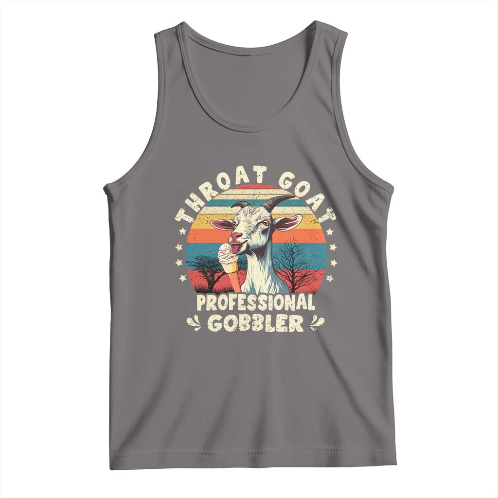 Throat Goat Tank Top Funny Dirty Humor Embarrassment Vintage TS10 Deep Heather Print Your Wear
