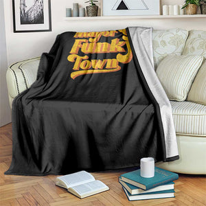 Retro Mayor of Funky Town Throw Blanket Funny Vintage 70s Disco Party TS10 Print Your Wear