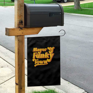 Retro Mayor of Funky Town Garden Flag Funny Vintage 70s Disco Party TS10 Print Your Wear