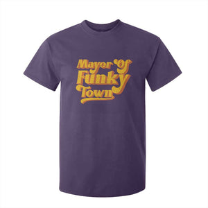 Retro Mayor of Funky Town T Shirt For Kid Funny Vintage 70s Disco Party TS10 Purple Print Your Wear