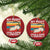 My Pussy Loves A Good Stretch Christmas Ornament Funny Humor Saying Cat Vintage TS10 Circle Red Print Your Wear