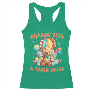 Shakin' Tits and Takin' Shits Racerback Tank Top Naughty Funny Inappropriate TS10 Irish Green Print Your Wear