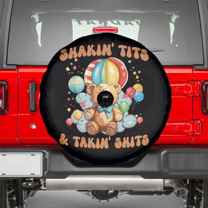 Shakin' Tits and Takin' Shits Spare Tire Cover Naughty Funny Inappropriate TS10 Black Print Your Wear