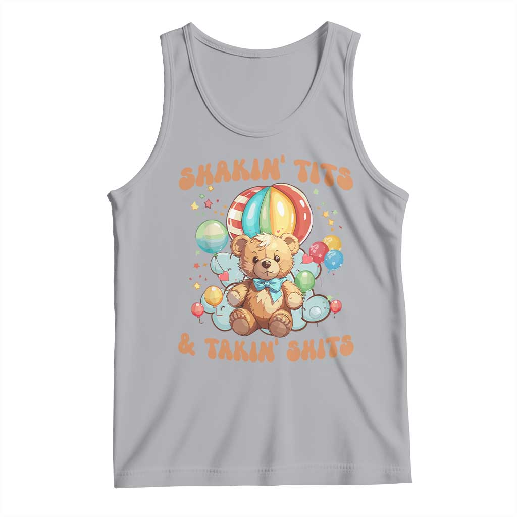 Shakin' Tits and Takin' Shits Tank Top Naughty Funny Inappropriate TS10 Athletic Heather Print Your Wear