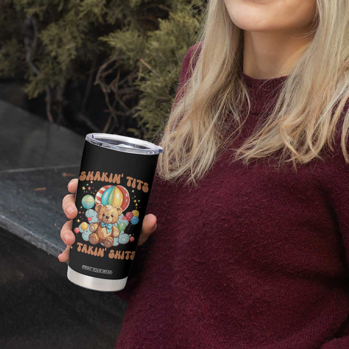 Shakin' Tits and Takin' Shits Tumbler Cup Naughty Funny Inappropriate TS10 Print Your Wear