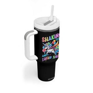 Shakin' Tits and Takin' Shits Tumbler With Handle Naughty Funny Unhinged Unicorn TS10 Print Your Wear