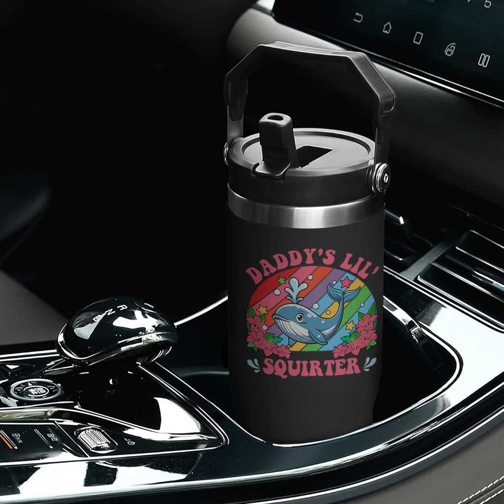 Funny Daddy's Lil Squirter Inappropriate Embarrassing Flip Straw Tumbler TS10 Print Your Wear