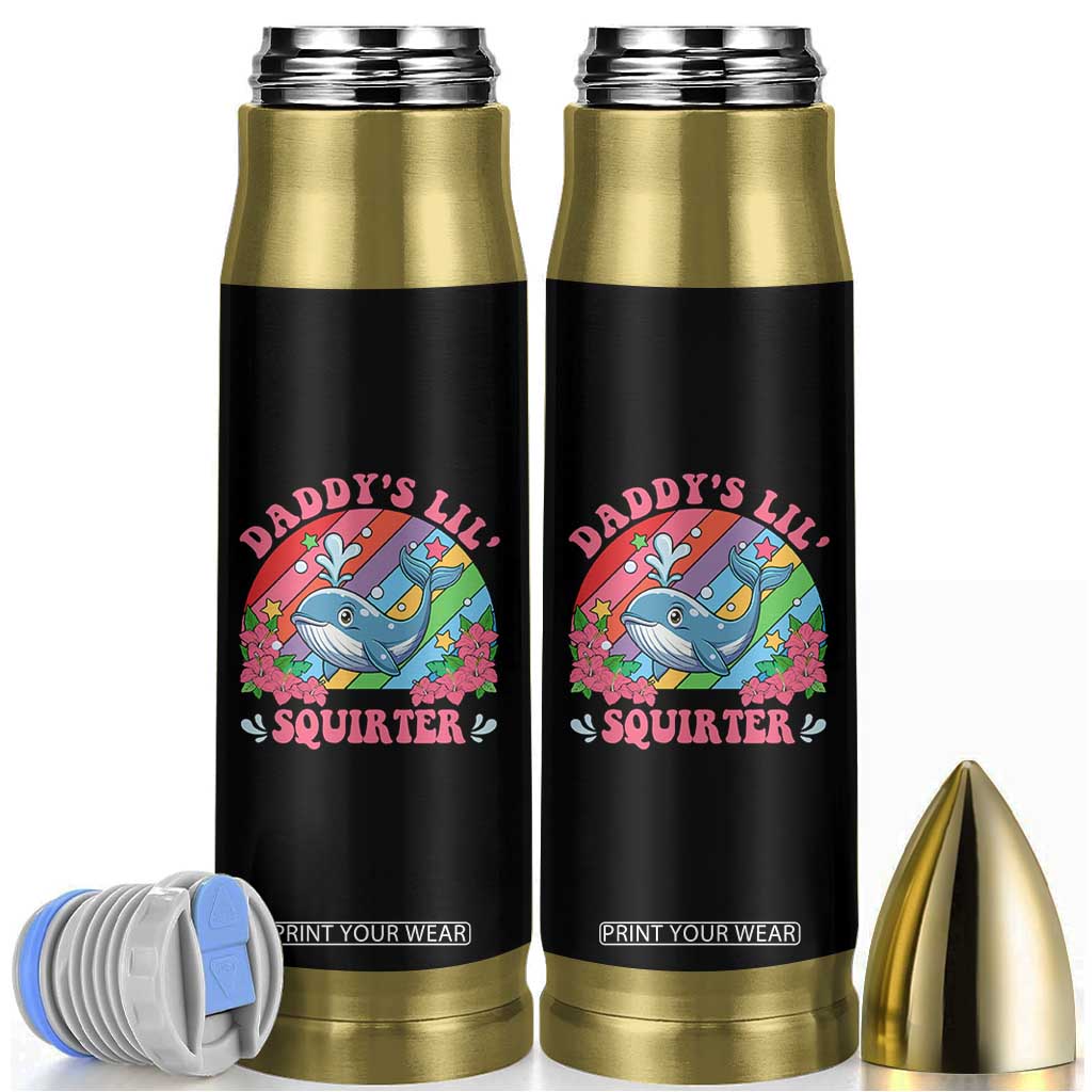 Funny Daddy's Lil Squirter Inappropriate Embarrassing Bullet Tumbler TS10 Black Print Your Wear