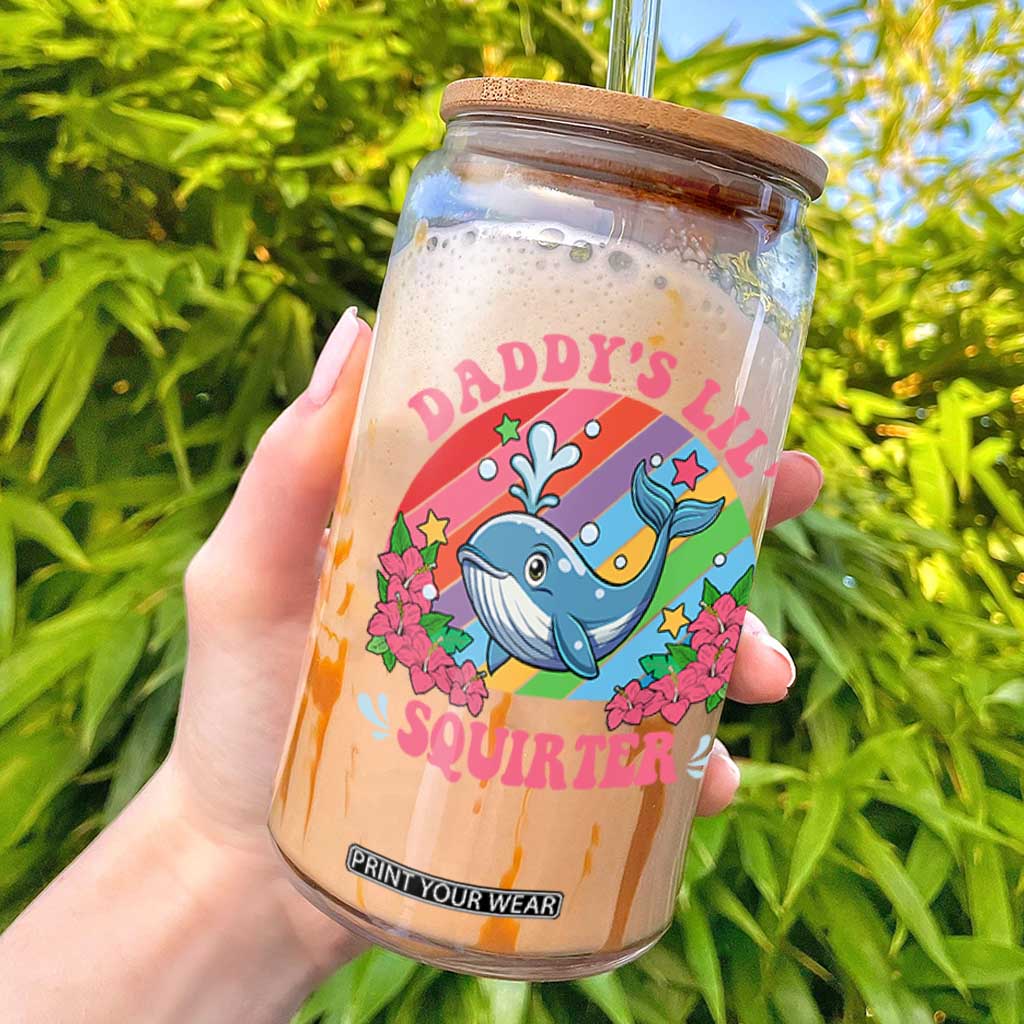 Funny Daddy's Lil Squirter Inappropriate Embarrassing Glass Can TS10 Black Print Your Wear