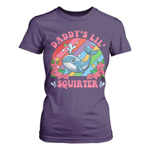 Funny Daddy's Lil Squirter Inappropriate Embarrassing T Shirt For Women TS10 Purple Print Your Wear