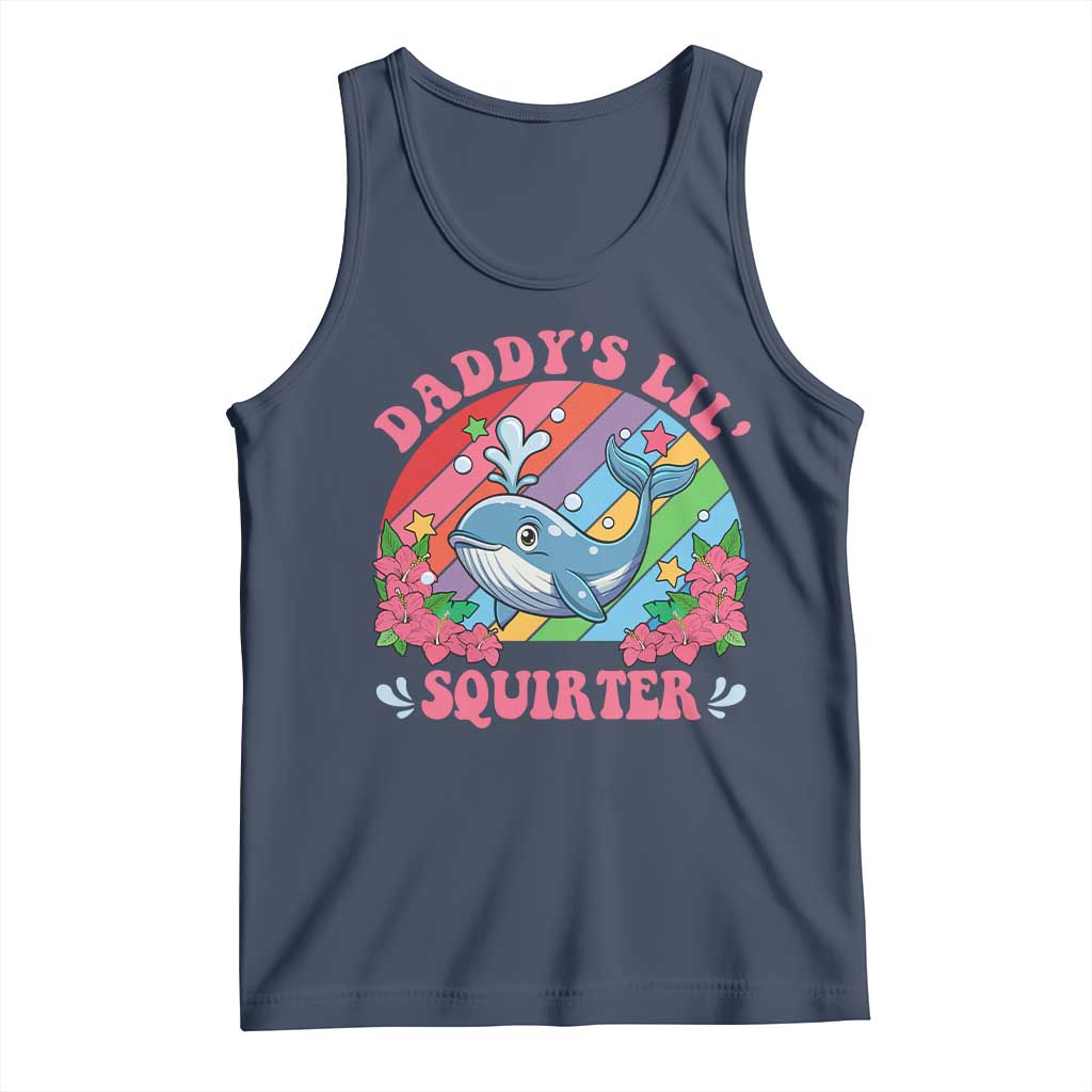 Funny Daddy's Lil Squirter Inappropriate Embarrassing Tank Top TS10 Navy Print Your Wear
